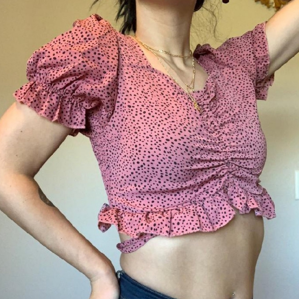 Cute Ruched Crop Top